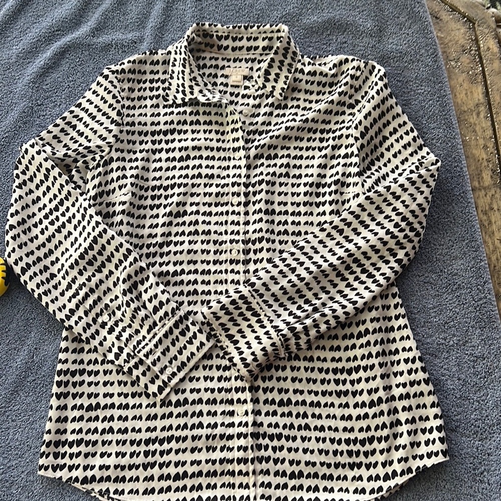 JCREW Blouse with Hearts